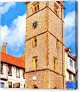 Medieval English Village Clock Tower - St Albans Canvas Print