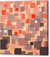 Meet Me Uptown - Burnt Coral Abstract Canvas Print