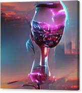 Merlot By The Glass Ai Canvas Print