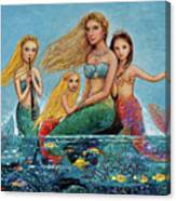 Mermaid Family Canvas Print