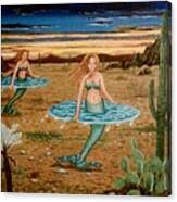 Mermaids Traveling Canvas Print