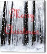 Merry Christmas At The Woods Of Nimisila Canvas Print
