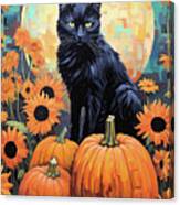 Midnight In The Pumpkin Patch Canvas Print