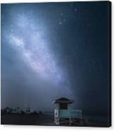 Milky Way At Venice Beach, Florida Canvas Print