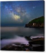 Milky Way Over Otter Cliff Canvas Print