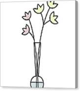 Minimal Plant In Vase 3 Canvas Print