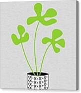 Minimalistic Green Potted Plant 2 Canvas Print