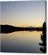 Mirror Image At Nightfall Canvas Print