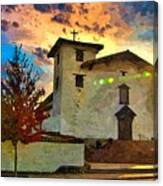 Mission San Jose In Fremont, California - Watercolor Painting Canvas Print