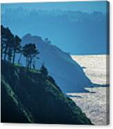 Misty Clifftop Seascape Canvas Print
