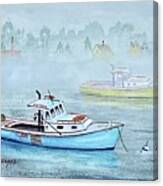 Misty Harbor Canvas Print