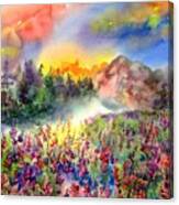 Misty Lavender Hills Canvas Print