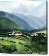 Misty Morning In Sao Miguel Azores Portugal Canvas Print