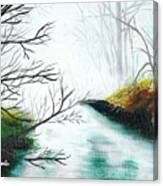 Misty River Canvas Print