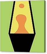 Mod Lava Lamp On Green Canvas Print