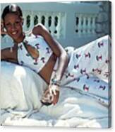 Model Beverly Johnson Wearing Arpeja Canvas Print