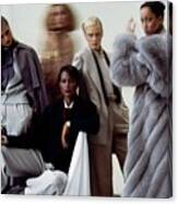 Models In John Anthony's Fall 1976 Collection Canvas Print