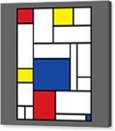 Mondrian Minimalist De Stijl Modern Art Ii Canvas Print