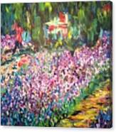 Monet's Iris Garden Canvas Print