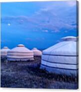 Mongolian Yurts Canvas Print