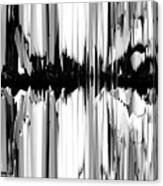 Monotone Fractal Reflection Canvas Print