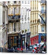 Montmartre Street Architecture In Paris France Canvas Print