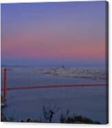 Moon Over The Golden Gate Canvas Print