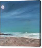 Moonlit Beach Canvas Print