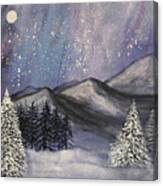 Moonlit Mountains Canvas Print
