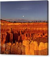 Moonrise Bryce Canyon National Park Utah Canvas Print