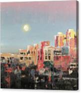 Moonrise Over The Fort Canvas Print