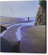 Low Tide On Moonstone Beach Canvas Print