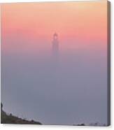 Morning Fog Over Montauk Point Canvas Print