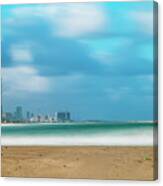 Morning Light In Tel Aviv Beach Canvas Print