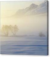Morning Mist In Lofoten 1 Canvas Print