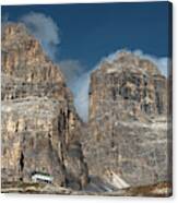 Mountain Landscape Of The Picturesque Dolomites At Tre Cime Area Canvas Print