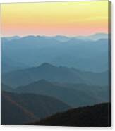 Mountain Layers At Cowee Overlook Canvas Print