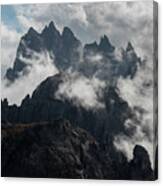 Mountain Peaks At Tre Cime Area In Italy Canvas Print