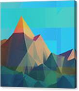 Mountain Peaks - Modern Geometric Art Canvas Print
