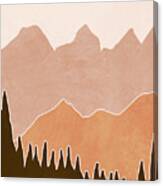 Mountain Ranges Minimal - Scandinavian Print Canvas Print