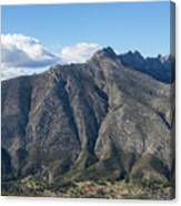 Sierra De Bernia Mountain Ridge And Clouds Canvas Print