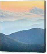 Mountain View Blue Ridge Parkway North Carolina Canvas Print