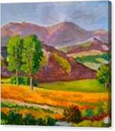 Mountains And Fields Canvas Print
