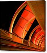 Moving Sidewalk Abstract Orange Canvas Print