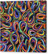 Multicolor Figure-eights Number 3 Canvas Print