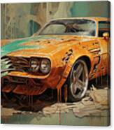 Muscle Car 1337 Pontiac Firebird Formula Supercar Canvas Print