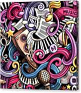Music Graffiti Canvas Print