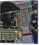 Myanmar Armed Forces Prepare To Crakcdown The Anti-coup Protests Canvas Print