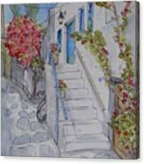 Mykonos Stairs Canvas Print