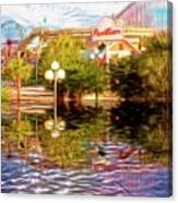 Myrtle Beach Pavilion Park Reflection Painterly Canvas Print